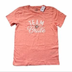 J.Crew Graphic Womens Short Sleeve Team Bride Tee Sz S